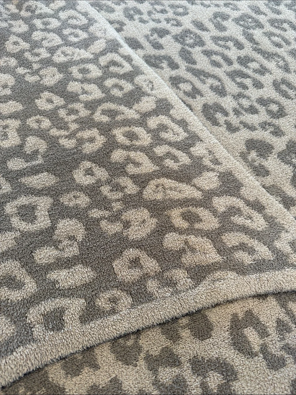 Barefoot Dreams Plush Leopard Print Throw Blanket in Gray